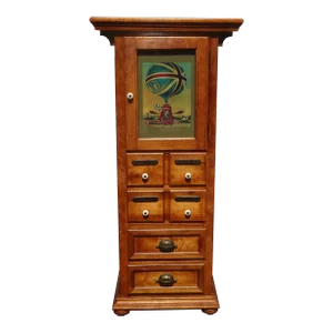 Vintage French Country Storage Cabinet ~ 4 Drawers & Cabinet W Shelves Dresser