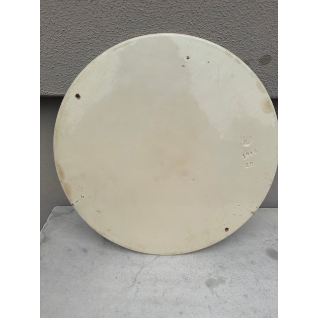 1920s Large Majolica Sunflower Platter Villeroy & Boch, Circa 1920 For Sale - Image 5 of 5