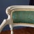 19th Century Napoleon III Olive and Turquoise Fauteuil Arm Chair For Sale - Image 9 of 12