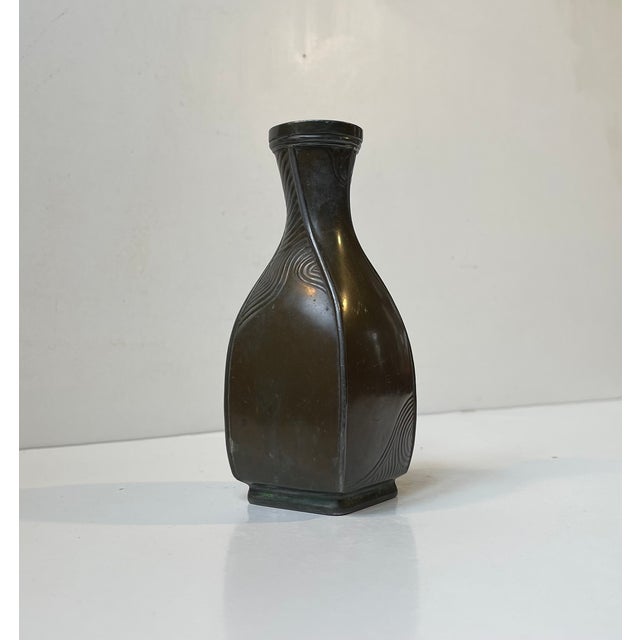 Art Deco Vase in Disko Metal from Just Andersen, 1930s For Sale - Image 4 of 10