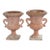 Pair of Vintage Classical Terra Cotta Colored Plaster Garden Urns C1940 For Sale