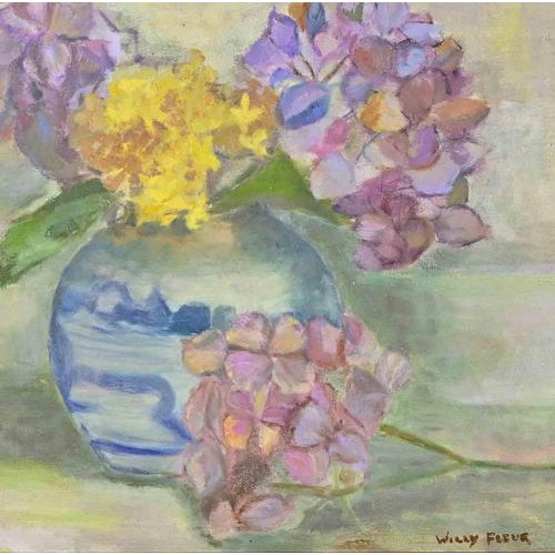 Oil on canvas realized in the mid-20th Century. Hand signed lower right. Presented in a gilt wooden frame cm. 50x40. Very...