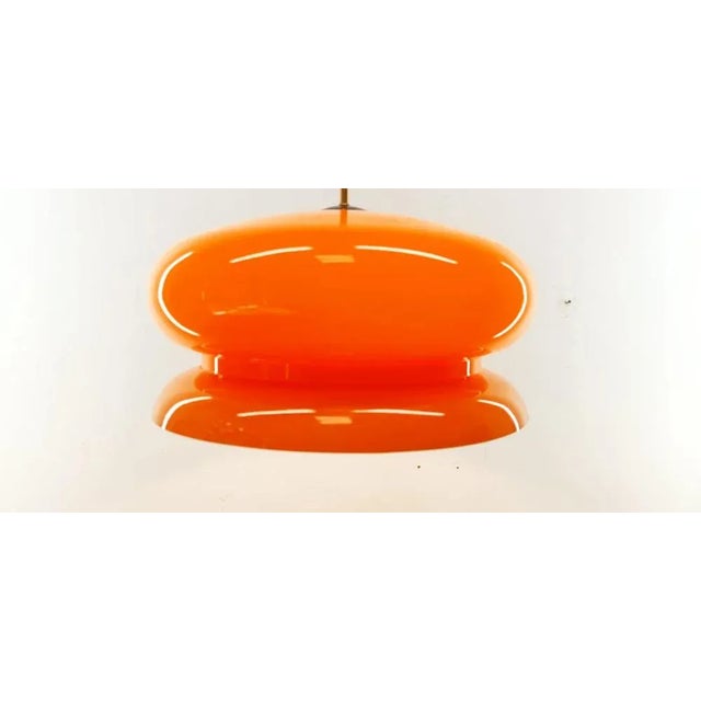 Black Vintage Orange Pendant, 1960s For Sale - Image 8 of 8