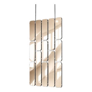 Groove Bronze Median Modular Wall Mirror by GTG Design Couture For Sale
