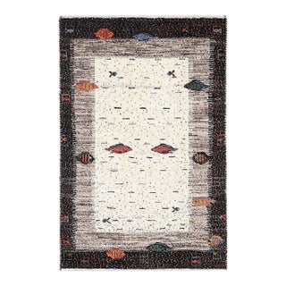 Pasargad DC Multi Color Fine Hand Knotted Gabbeh Rug For Sale