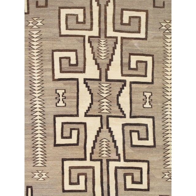 Navajo Transitional Rug Cira 1890 Geometric Meander Key Fret Diamond Design Fine For Sale In New York - Image 6 of 18