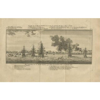 Anson, Illustration of the City of Paita, 1749, Print For Sale