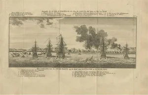 Anson, Illustration of the City of Paita, 1749, Print