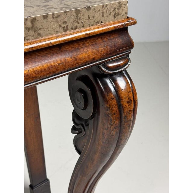 English Console Table with Marble For Sale - Image 4 of 18