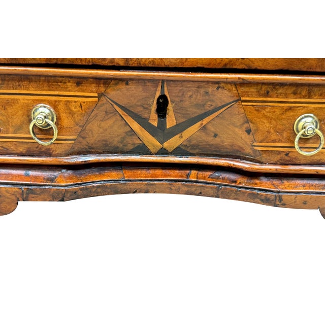 Wood Small Antique Walnut Chest of Drawers, 1720 For Sale - Image 7 of 14