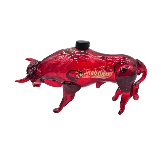 Bold. Glossy. Unapologetically wild. This striking scarlet bull once housed tequila Reposado, and now prowls the shelf in...