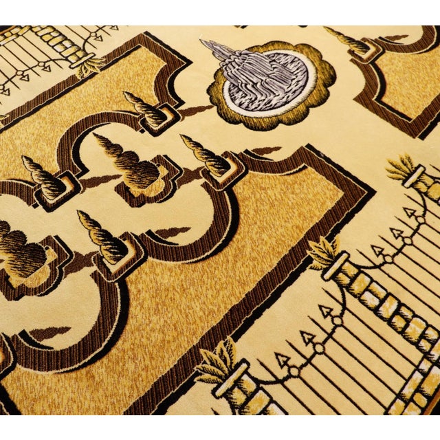 1980s Giardini Allitaliana Vintage Wool Rug by Piero and Barnaba Fornasetti, 1980s, Italy For Sale - Image 5 of 10