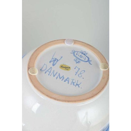 1970s Flowerpot Cover in Faience with Blue Spiral and Floral Motifs from Bjørn Wiinblad, 1978 For Sale - Image 5 of 6