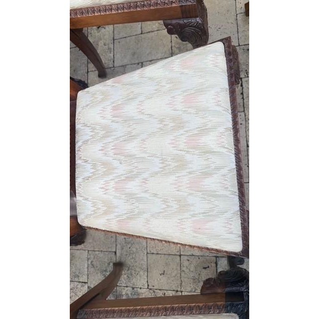 Set of 8 Hand-Carved Phoenix Back Chippendale Dining Chairs — Mahogany, Ball & Claw — Mid Century Revival For Sale - Image 17 of 17