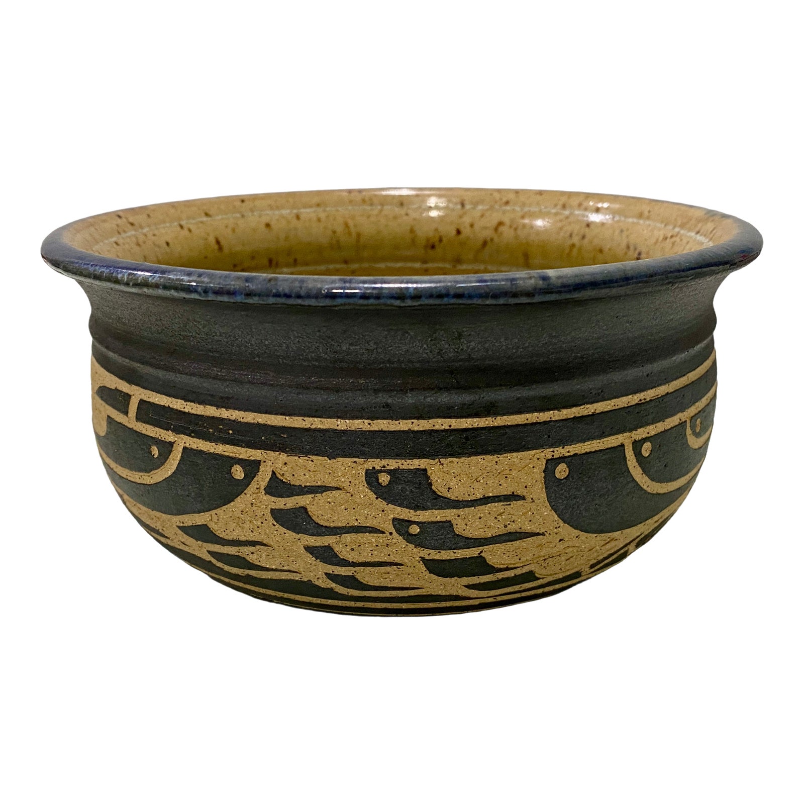 Gulf Coast Artist Charles Smith Sgraffito Studio Pottery Bowl With Fish ...