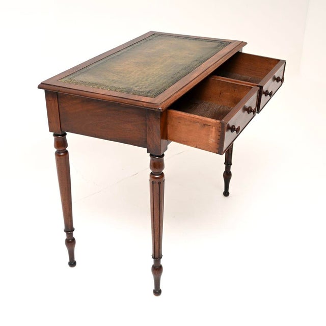 Antique William IV Leather Top Writing Table, 1830 For Sale - Image 3 of 11