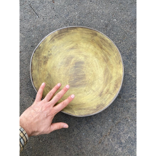 Contemporary Nonna Hall Yellow Interior Stoneware Bowl For Sale - Image 3 of 7