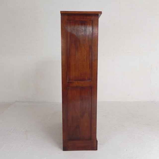 Oak Roller Shutter Cabinet, 1930s For Sale - Image 6 of 18