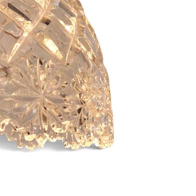 Brass 1950s–1960s Cut Crystal Boudoir Table Lamp With Matching Glass Shade For Sale - Image 8 of 13