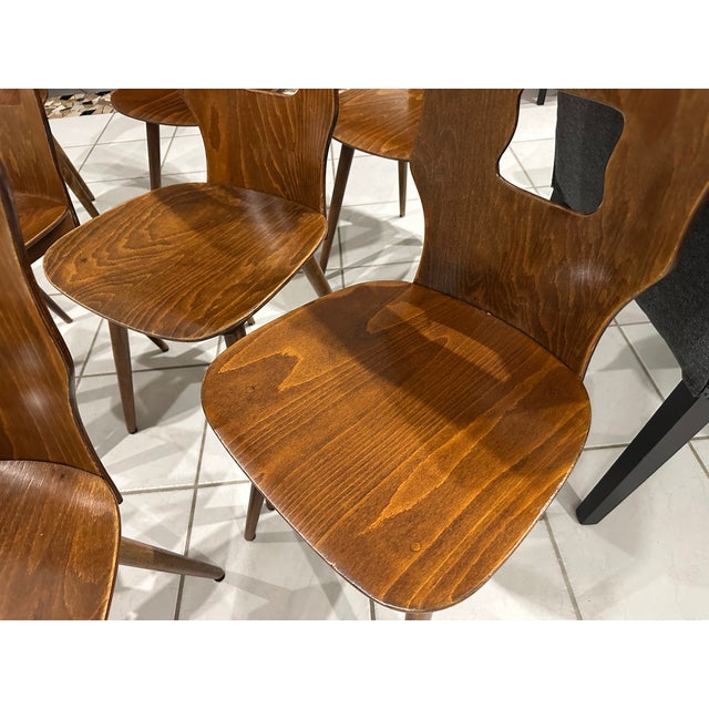 Vintage Bistro Dining Chairs from Baumann, 1970s, Set of 8 For Sale - Image 10 of 18