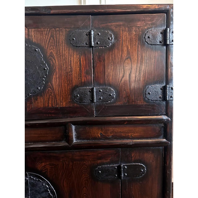 Rare Antique Korean Scholar Two-Level Book Chest Joseon Dynasty For Sale - Image 4 of 12