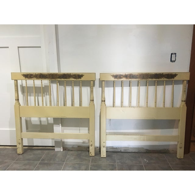 1960s Vintage Hitchcock Painted Twin Size Headboards a Pair Chairish
