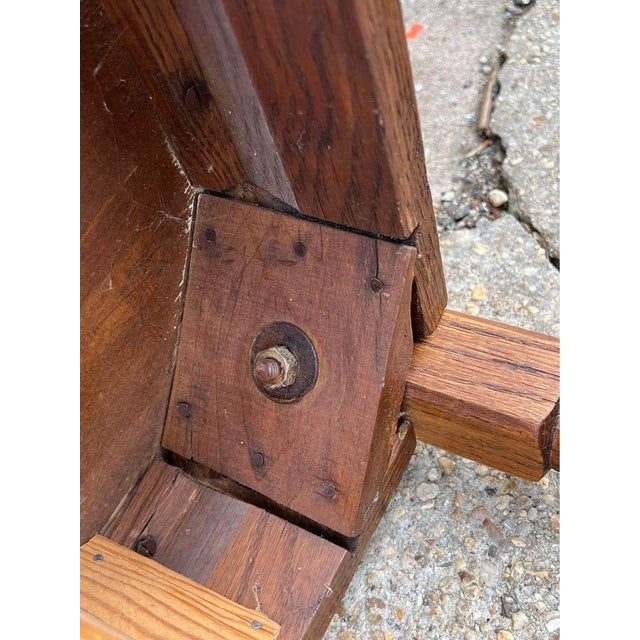 Antique 19th Century Oak Desk or Drafting Table. For Sale - Image 10 of 10