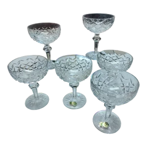 Vintage Waterford Champagne Glasses- Set of 6