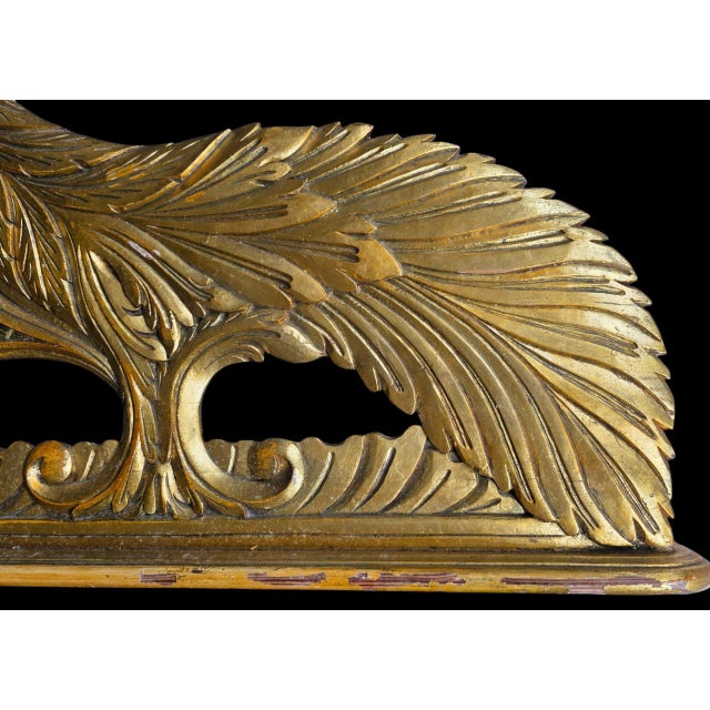 Antique 18th/19th Century 64.5" Long French Giltwood Architectural Pediment for Door/Window For Sale - Image 4 of 8