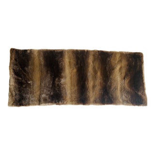 Antique French Braver Fur Throw For Sale