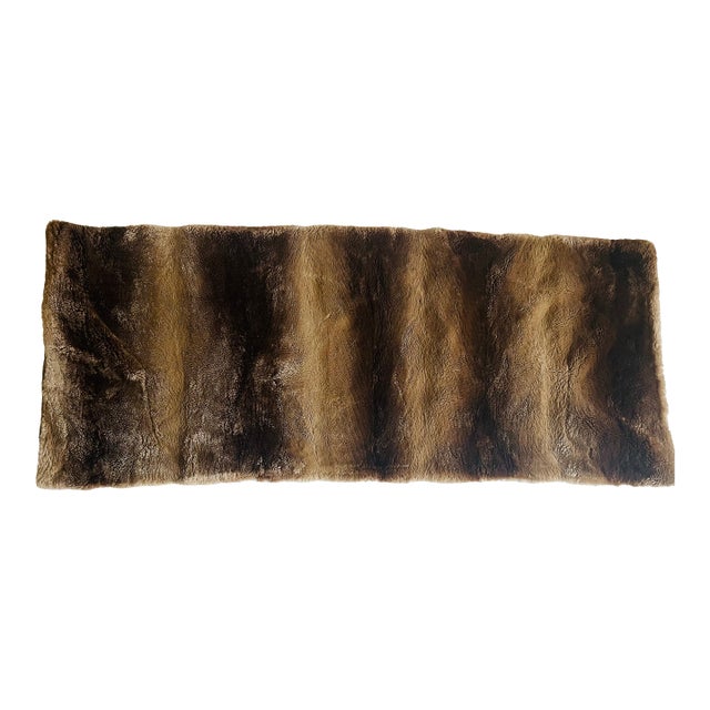 Antique French Braver Fur Throw For Sale