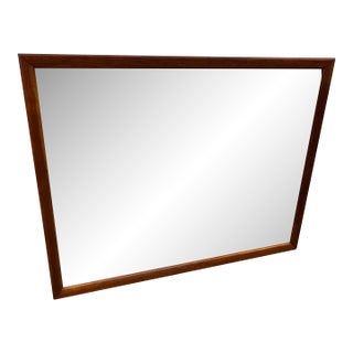 Mid-Century Walnut Bedroom Wall Mirror For Sale