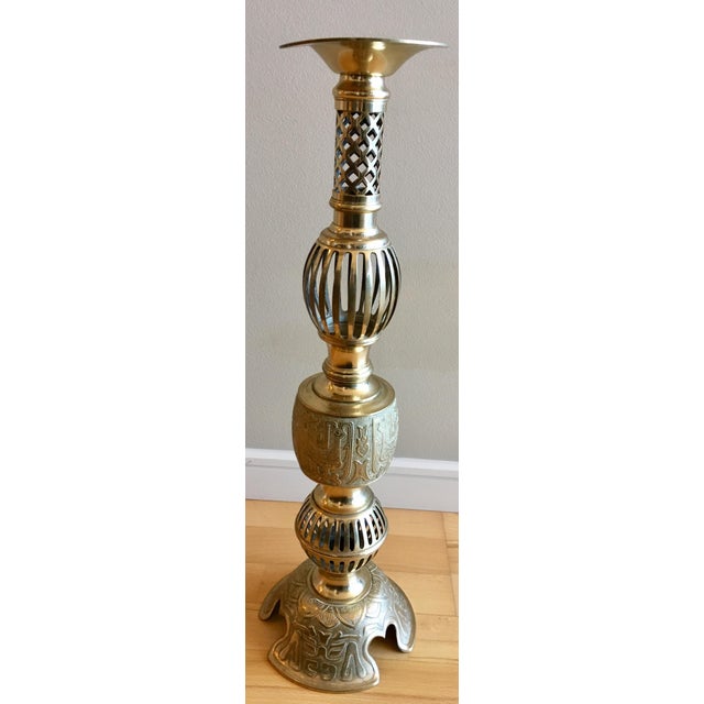 Vintage Brass Altar Candle Holder Chairish