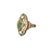 Gold 19.2 Karat Gold Ring with Emeralds For Sale - Image 8 of 8