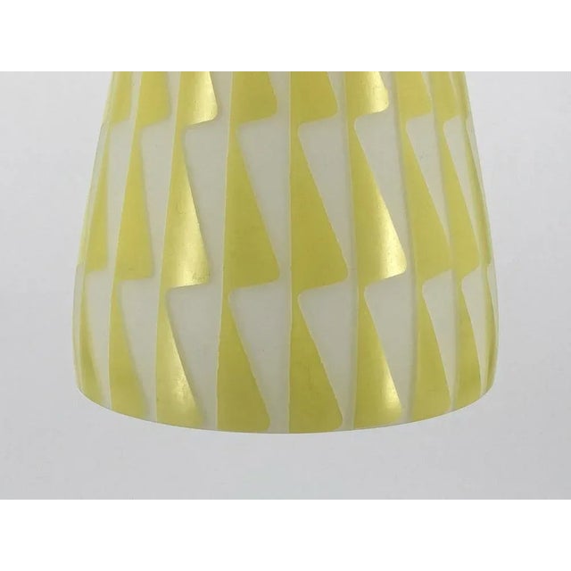 Yellow Hanging Lamp by Aloys F. Gangkofner for Peill and Putzler, 1950s For Sale - Image 8 of 18