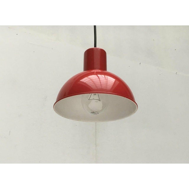 1970s Mid-Century Danish Metal Bunker Mini Pendant Lamp by Johannes Hammerborg for Fog & Mørup, 1970s For Sale - Image 5 of 18
