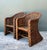 Late 20th Century Vintage Woven Rattan Lounge Chairs - Pair For Sale - Image 5 of 12