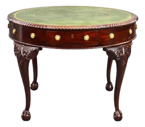 Antique Edwardian Mahogany Drum Table, 1900