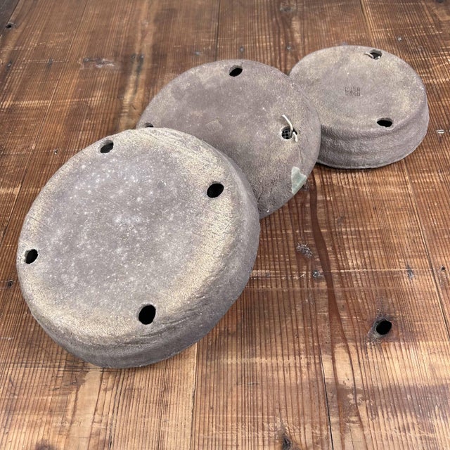 Vintage Round Bonsai Pots, Japan, 1950s, Set of 3 For Sale - Image 6 of 18