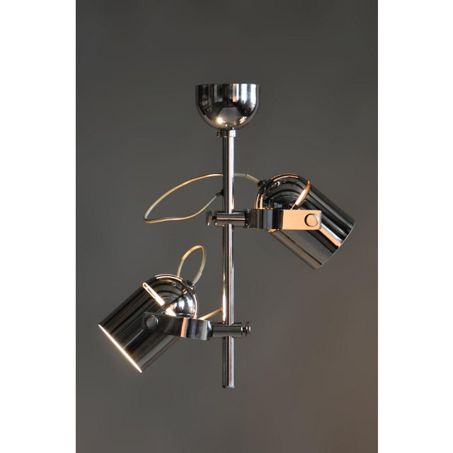 Mid-Century Modern Chandelier in Chrome by J. Indra for Combi Lux, Czech, 1960s For Sale - Image 9 of 11