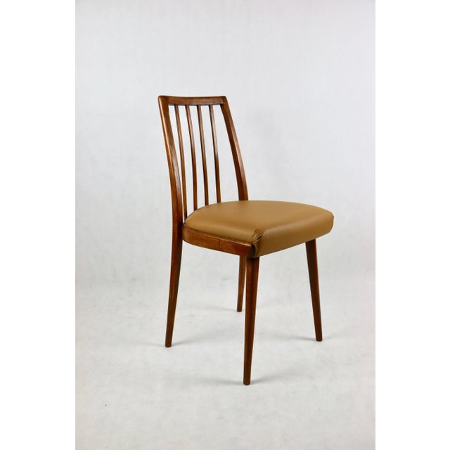 Camel Brown Natural Leather Dining Chair, 1970s For Sale - Image 11 of 12