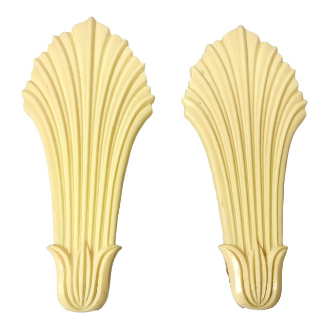 1940s Vintage Art Deco Hollywood Regency Boho Chic Bakelite Tiebacks - Set of 2 For Sale