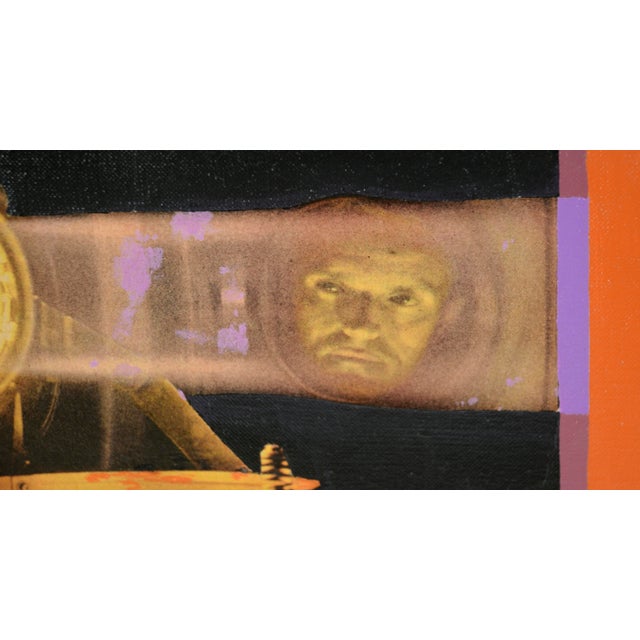 "Danger" - Original Modernist Oil Painting on Canvas by Jean Hyson For Sale - Image 4 of 7