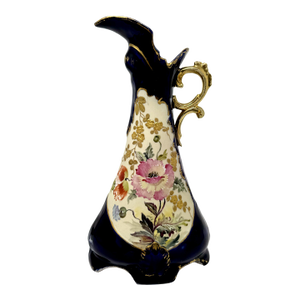 Antique Gg International Austrian Porcelain Ewer – Cobalt Blue & Gold Gilt