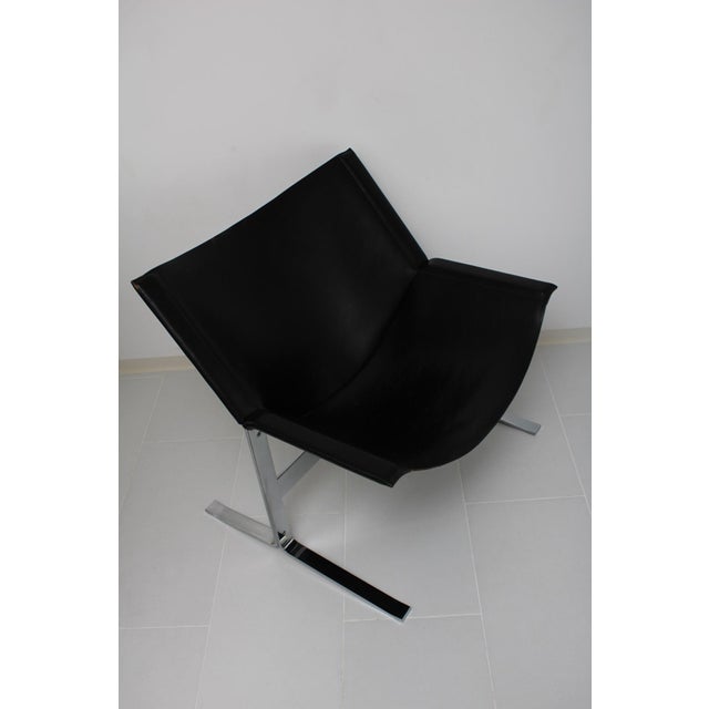 Sling Leather Armchair by Clement Meadmore for Leif Wessman Associates, Inc. N.Y. New York, 1960s For Sale - Image 16 of 18