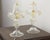 Set of 2 Murano glass table lamps Crystal color line straight artistic decorations in gold leaf, handmade made in Italy....