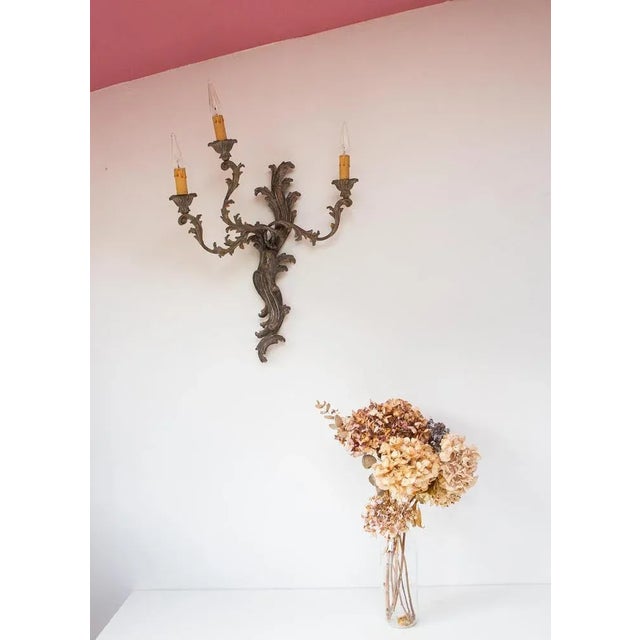 Florentine Italian Wall Light from C.N. Firenze 1950s For Sale - Image 4 of 10