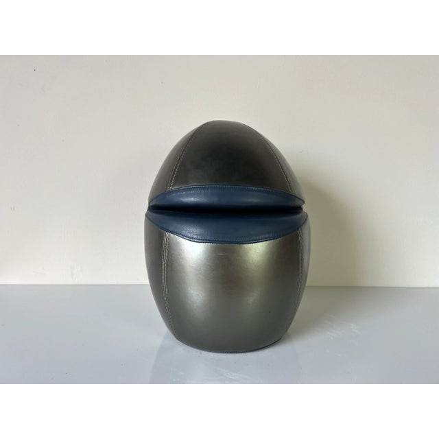 80's Postmodern Italian Leather Sculpture For Sale - Image 10 of 11