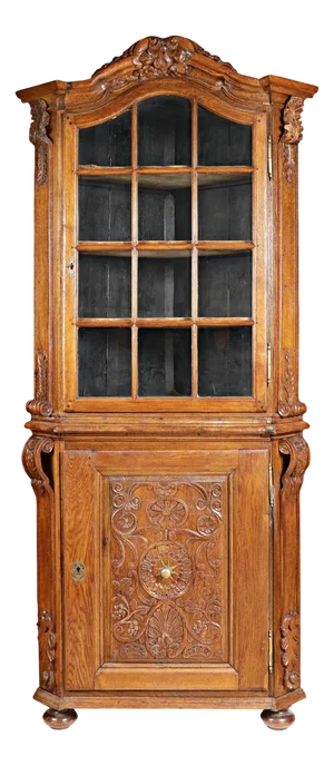 Large Original Corner Cabinet, Around 1750, Bergisches Land