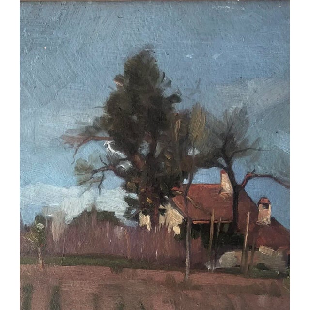 Louis Rheiner, Campagne genevoise, 1906, Oil on Cardboard, Framed For Sale - Image 4 of 11